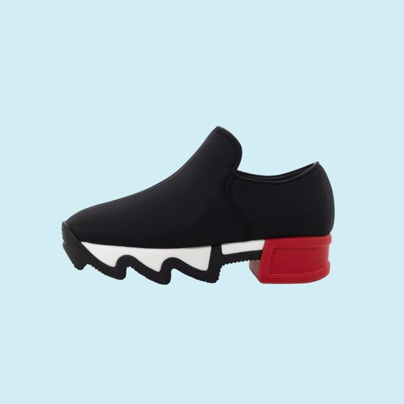 IRI NYC Wes I Sneakers Black White Red Chunky Sole Slip-On Designer Streetwear - Picture 6 of 12